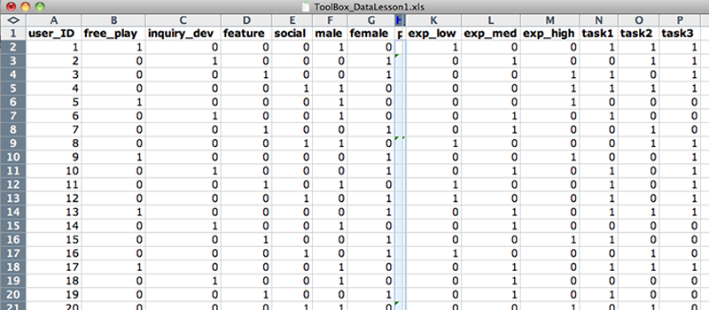 Formatted data in Excel